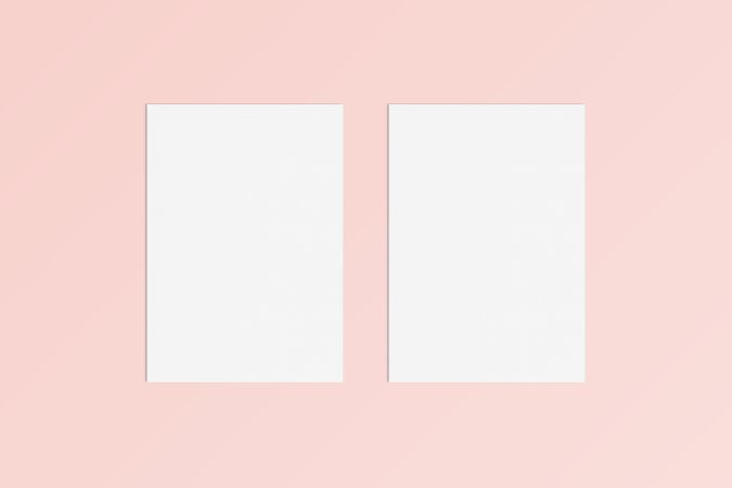 Modern workspace with  copy space on color background