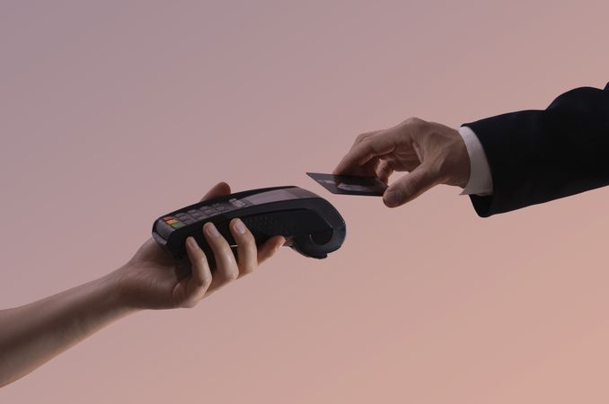 Contactless contactless payment by credit card