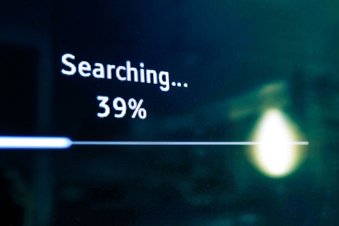 Close up of digital search bar